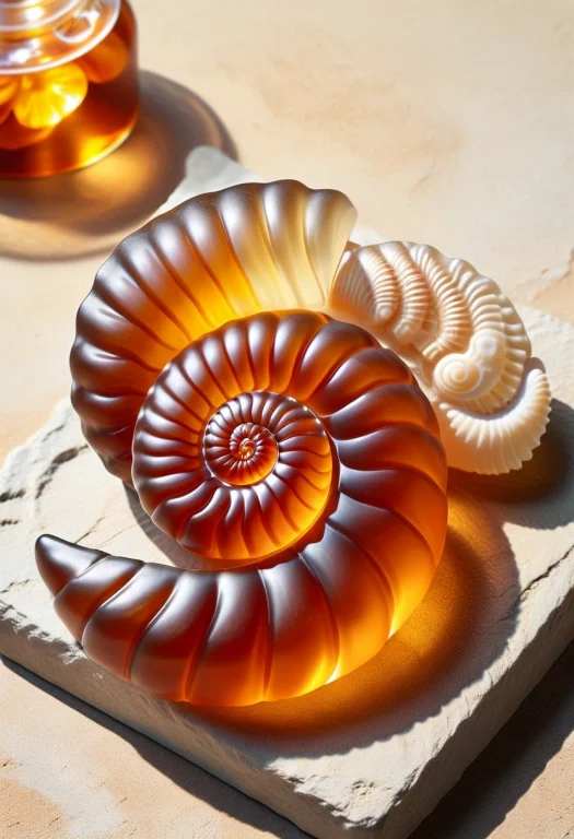 Gummymorph, A Magnificent Ammonite Fossil Resting On Ancient...