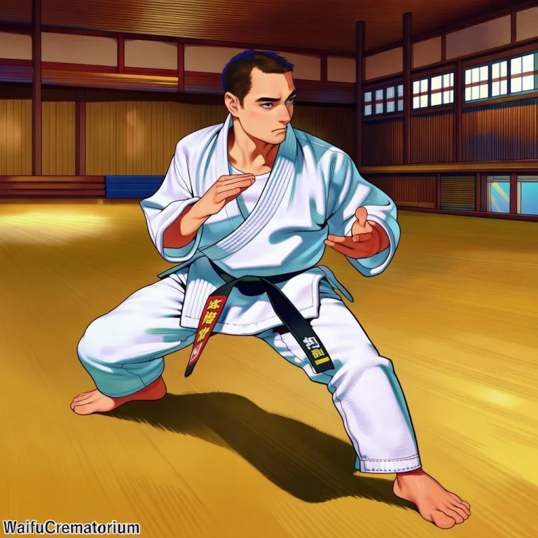 Waifucrematori, Doing Karate, Wearing A White Karate Gi, Ind...