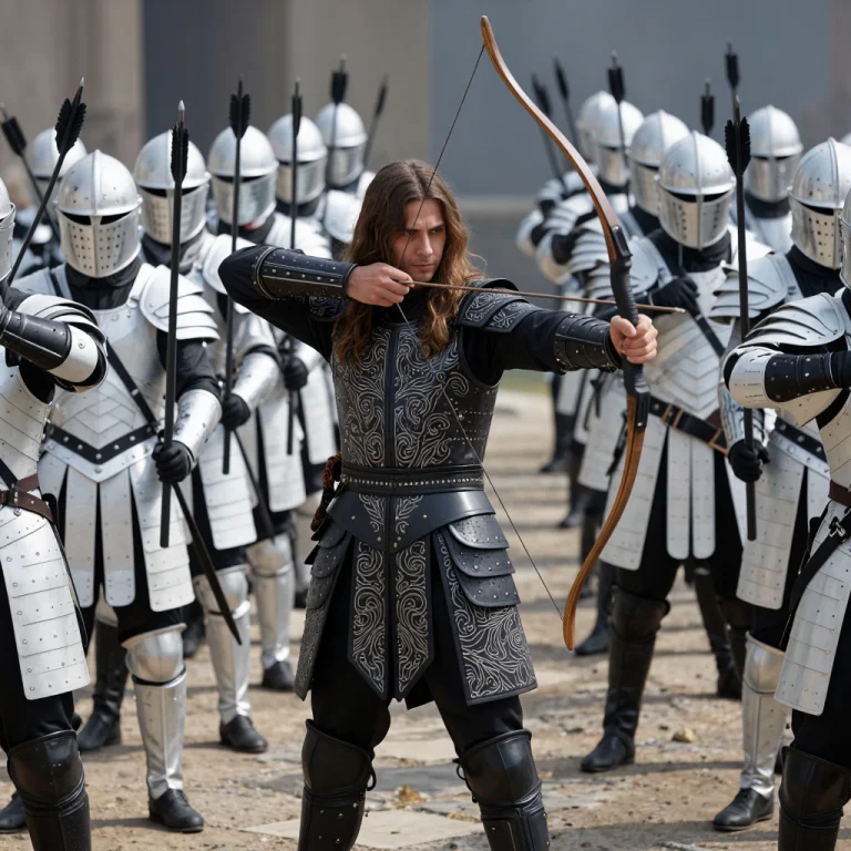 Epic Fantasy, Disciplined Army, Shiel, Bow, Lance, Arrows An...
