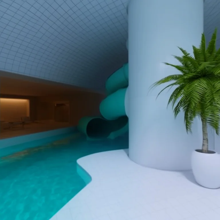 Dpstyle, A Round White Column Wrapped By A Spiral Tube Slide...