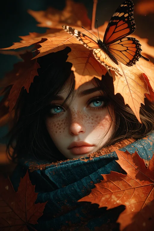 Ta86inkriot, Thin Black Outlines, Fantasy Close Portrait Of...