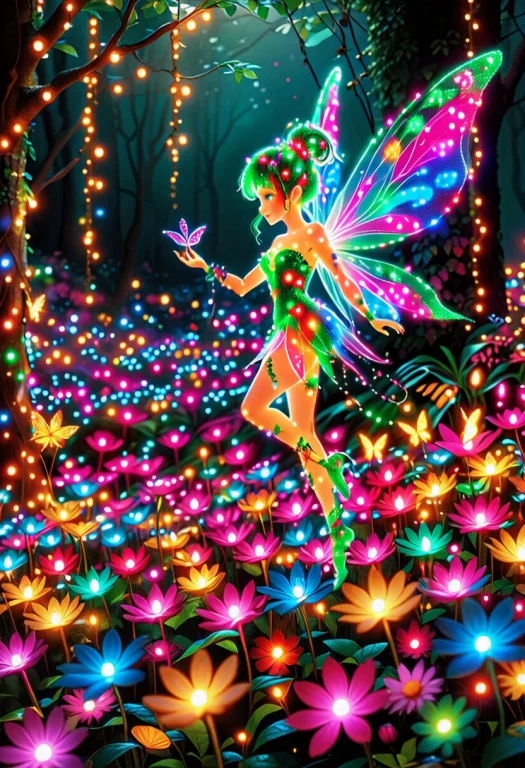 Led, Colorful Led Lights Fairy