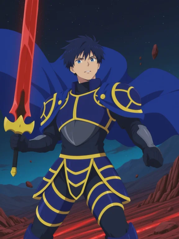Animescreenshot, 1boy, Cowboyshot, Stef1miy, Looking At View...