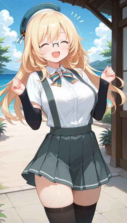 Partiallyopaqueglasses1.5,asashio-class Uniform,suspender Sk...