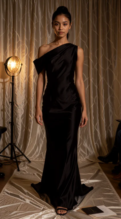 , Krnsea, Photograph, Black Architectural Gown With A Sharp...