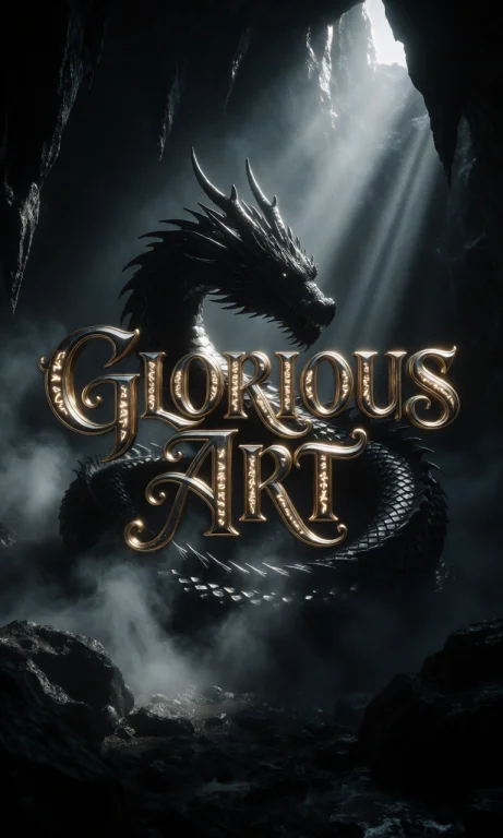 A Gloomy, Atmospheric Dark Fantasy Cavern Filled With Rollin...