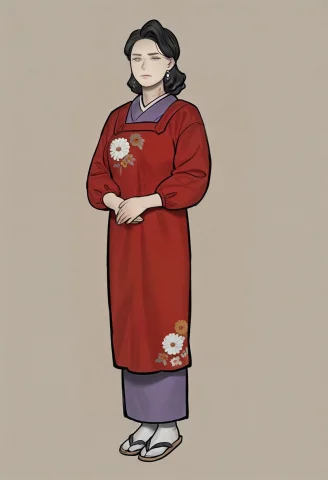 Shikiyumeko, Mature Female, Black Hair, Medium Hair, Pearl E... — Stable Diffusion AI Prompt: shikiyumeko, mature female, black hair, medium hair, pearl earrings, japanese cl...