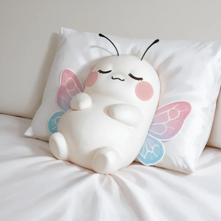 Minimalist Style A Cute Chubby Butterfly Sticker, Lying Flat...