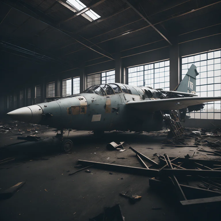 Urbanjungle, Abandoned Mig-21 Fighter Jet In Hangar, Rocket,...