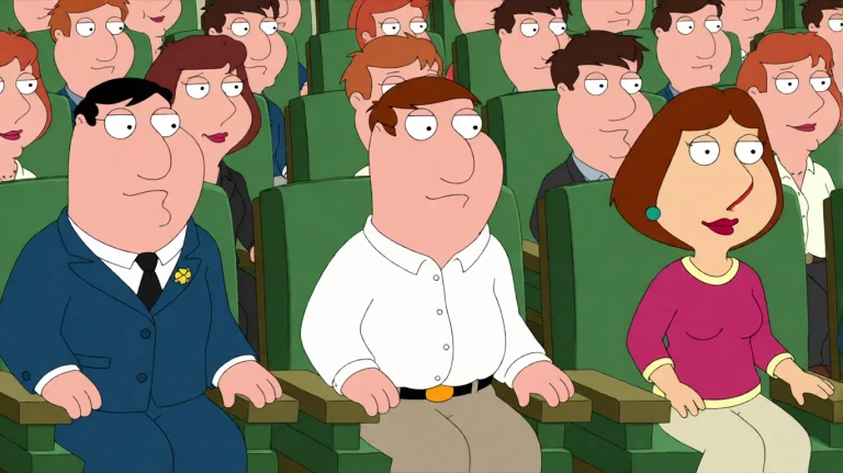 Fmlygyssn17, Three Animated Figures Sit Side-by-side In Rows...
