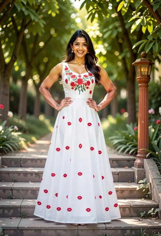 Full-length Portrait Of A Smiling South Asian Woman Standing...