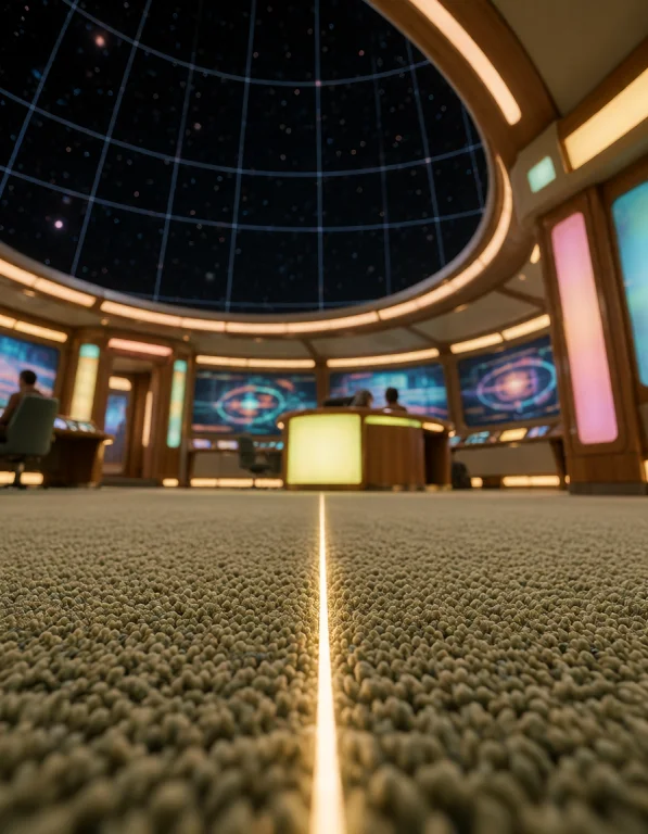 030 F3d3r4t10n Sh1p, Holodeck, Extreme Ground-level View At...