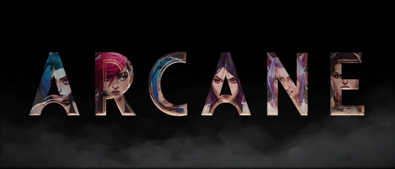 On A Black Fog Background, Bold Text Reads Arcane Filled Wit...