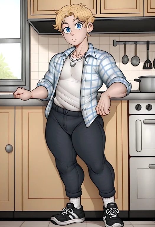 1boy, Solo, Looking At Viewer, Solo, Male, Indoors, Kitchen,...