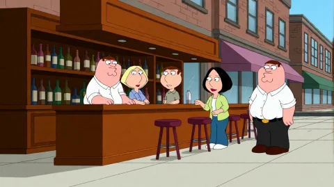 Fmlygyssn16, A Cartoon-style Bar Named The Drunken Clam Stan... — Stable Diffusion AI Prompt: fmlygyssn16, A cartoon-style bar named â€œThe Drunken Clamâ€ stands on a city s...