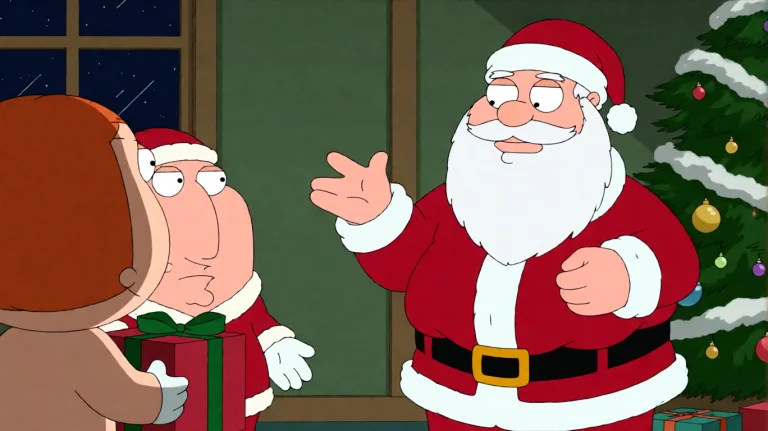 Fmlygyssn15, A Stout, Bearded Figure In A Red And White Sant...
