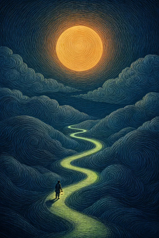 A Surreal Landscape Where Every Surface Is Filled With Dense...