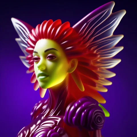 A High-detail 3d Render Of Sarah Kerrigan From Starcraft, Co... — SDXL AI Prompt: A high-detail 3D render of Sarah Kerrigan from StarCraft, completely made out of...