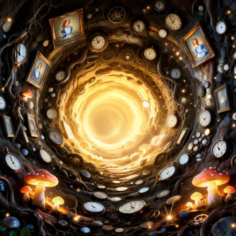 A Magical, Surreal Alice In Wonderland-style Rabbit Hole. Th...