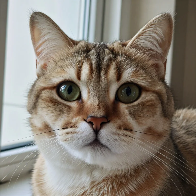 Zimzcat, Close-up Portrait Of A Cat, Looking Directly At The...