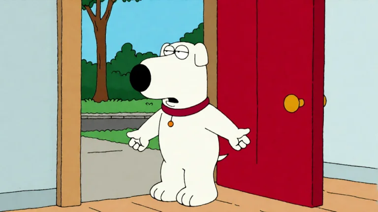 Fmlygyssn02, A White Dog With A Red Collar Stands In A Doorw...