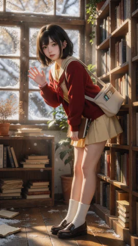 Shizuku,8k — Stable Diffusion AI Prompt: 月岛雫(Shizuku),高清写实风格、细节锐利、肌肤纹理逼真、光影柔美、超高分辨率8K画面...