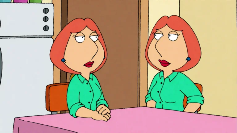Fmlygyssn02, A Woman With Red Hair And A Green Shirt Sits At...