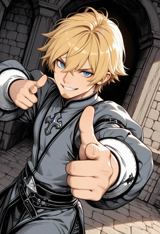 Masterpiece, Best Quality, Solo, 1boy, Male Focus, Dungeon...