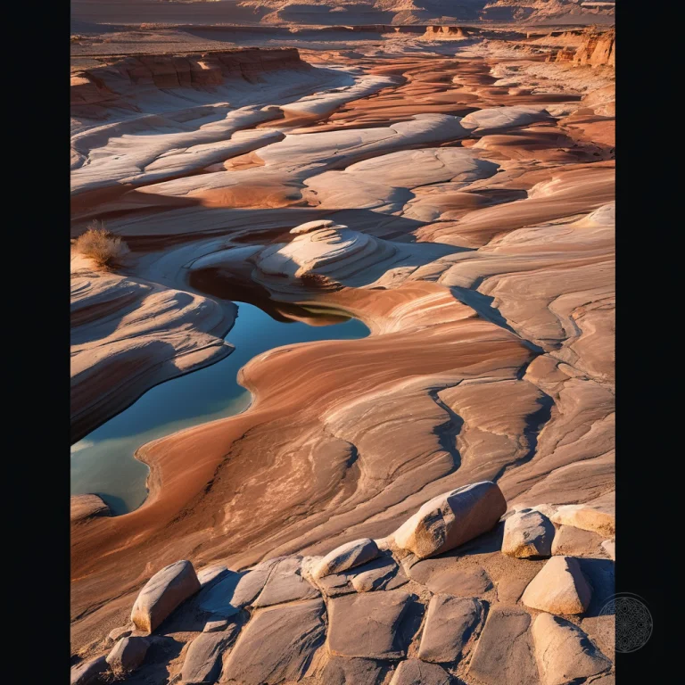 Extreme Low-angle Raking Sunlight At Golden Hour Twilight, B...