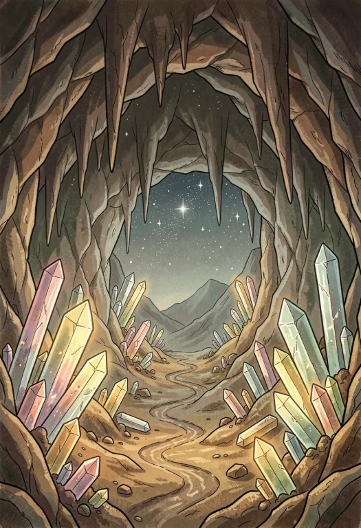 An Underground Kingdom Lit By Veins Of Crystal, Editorial Il...