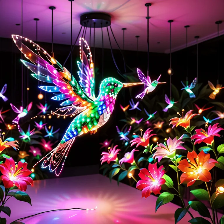 Led, Colorful Led Lights Hummingbird