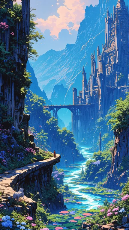 Anime Artwork A An S-curve Composition, Winding And Meanderi...