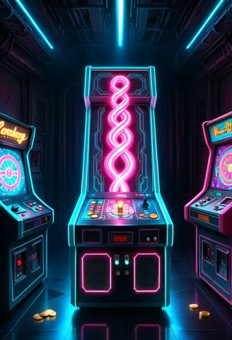 Masterpiece, A Retro Arcade Cabinet In A Dark Empty Room, Gl... — Stable Diffusion AI Prompt: ((masterpiece)), a retro arcade cabinet in a dark empty room, glowing with inten...