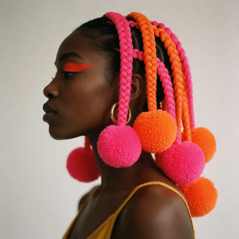 High-fashion Editorial Photography, Profile Shot Of A Black...