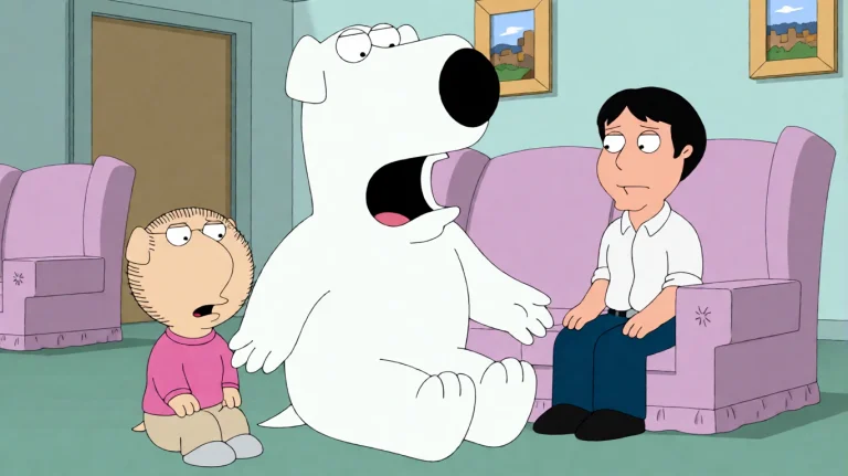 Fmlygyssn16, A Large, White, Cartoonish Dog With A Wide-open...