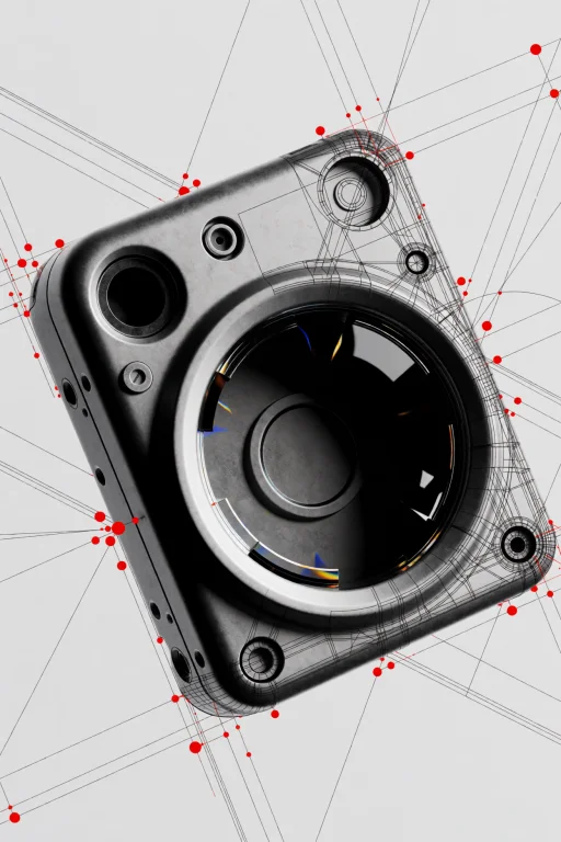 A Metallic Device With A Circular Port And Transparent Windo...