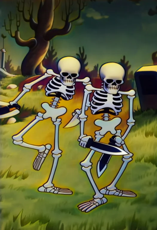 Spookyscaryskeletons, Graveyard, Skeleton, Worst Quality, Tr...