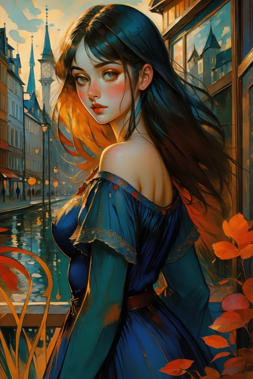 1girl, Lorarandom00dv20.6 Random00d, Art By Edvard Munch And...