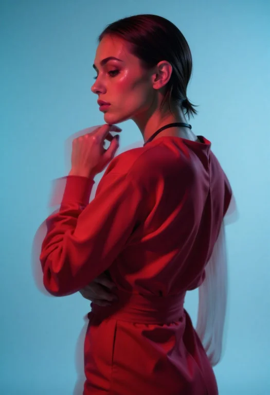 Cinematic Fashion Photography, Editorial Portrait, A Young W...