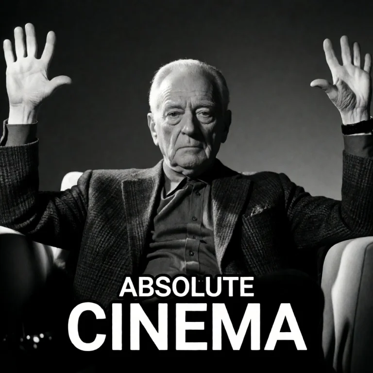 Black And White Cinemshot Of An Elderly Man In A Tweed Suit...