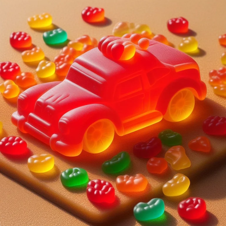 A Miniature Battlefield Scene Made Entirely Of Candy. In The...