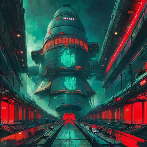 Sovietpunk, Sovietpunk Buildings. Futuristic Palace Of The S... — Stable Diffusion AI Prompt: SovietPunk, Sovietpunk buildings. Futuristic Palace of the Soviets in a dystopia...