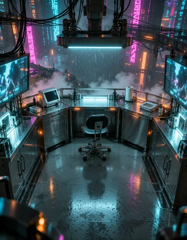 Cyb3r Qu4rt13r, Backstreet Cyber Clinic, Elevated View From...
