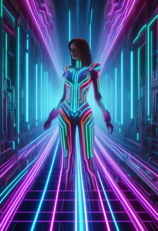 A Woman Of Colors And Insane Proportions Neon Glow The Over...