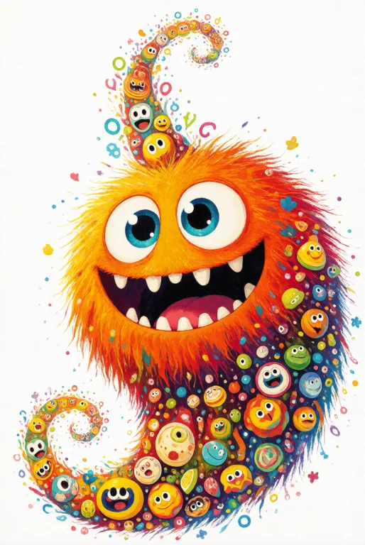 Decodaal, A Furry, Colorful Orange Monster With Large, Frien...
