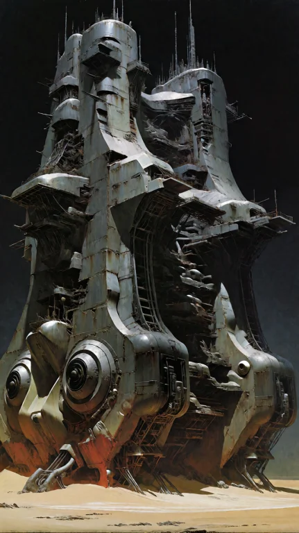 A Gargantuan, Monolithic Mechanical Structure Looms Over A D...