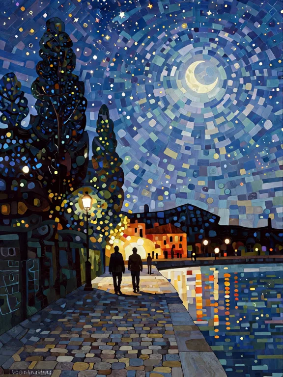 Bradhamel Art Style. A Mesmerizing Nocturnal Scene Rendered...