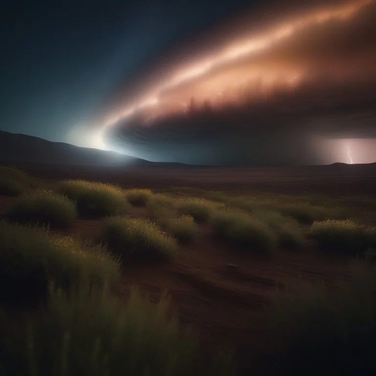 A Signal Array Listening At The Edge Of A Nebula, Warm Ambie...