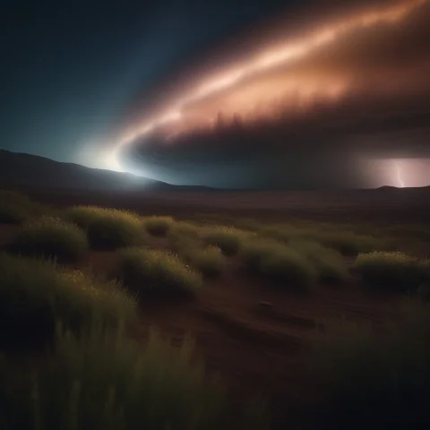 A Signal Array Listening At The Edge Of A Nebula, Warm Ambie... — SDXL AI Prompt: a signal array listening at the edge of a nebula, warm ambient glow, motion blur...