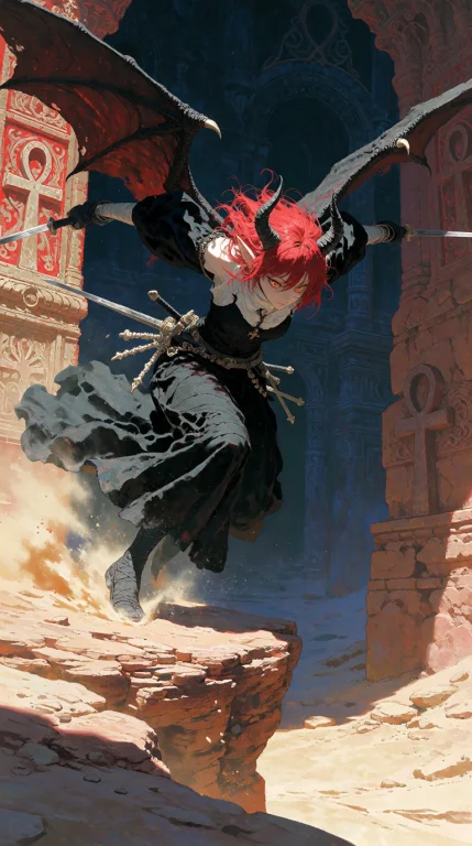 1girl, Solo, Adult, Stealthy, Fierce, Jackal Assassin Reimag...